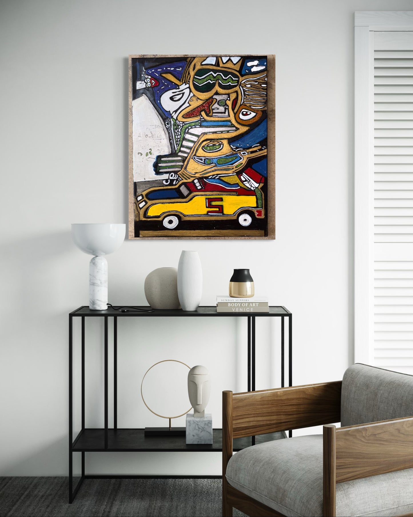 Wolverines, a Grey-Dolphin, Walt & a baby Dinosaur (print)