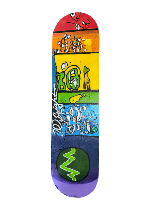 “The Fish that crawled from the Sea” skateboard deck wall decor