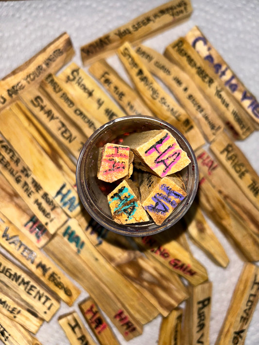 Ha House Gallery “Free”Motivational Palo Santo sticks (s&h fee only)